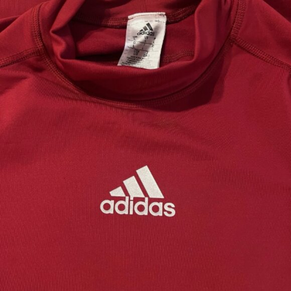 Adidas. Sz Large. Dark Red Pullover. Soft Interior. Lon Raglan Sleeves. B123 - Picture 6 of 6